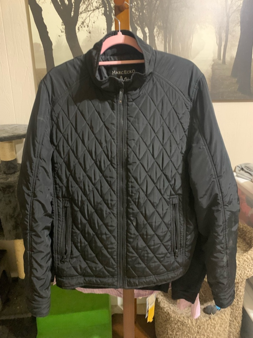 Marc Ecko Men's Black Quilted Puffer Jacket